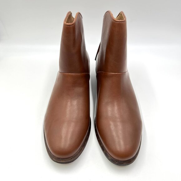 UGG Womens‎ Size 9.5 Bruno Brown Leather Ankle Boots Shoes - Picture 2 of 16